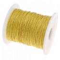 5 MT - FILO GIALLO - WIRE COTONE CERATO 1 MM PER COLLANE E BRACCIALETTI