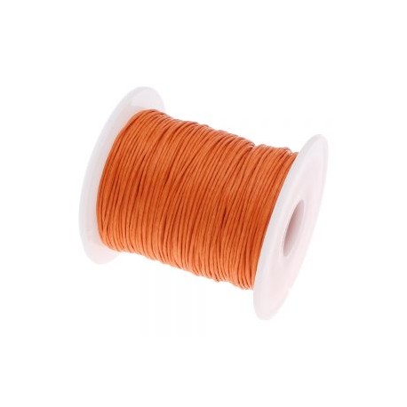 5 MT - FILO ARANCIONE - WIRE COTONE CERATO 1 MM PER COLLANE E BRACCIALETTI