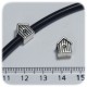 10 PZ - PERLE PERLINE FORO LARGO METALLO - CASA