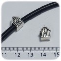 10 PZ - PERLE PERLINE FORO LARGO METALLO - CASA