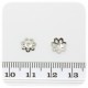 100 PZ - COPPETTA COPRIPERLA TRAFORATA 8 MM - METALLO