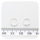 100 PZ - ANELLINI ARGENTO 10 MM - MINUTERIA METALLO ANELLI APRIBILI TONDI BIGIOTTERIA
