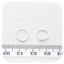 1000 PZ - ANELLINI ARGENTO 10 MM - MINUTERIA METALLO ANELLI APRIBILI TONDI BIGIOTTERIA