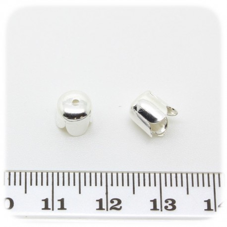 20 PZ -COPPETTA COPRIFILO 6 MM - ARGENTO