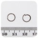 100 PZ - ANELLINI NERO 8 MM - MINUTERIA ANELLI APRIBILI TONDI BIGIOTTERIA