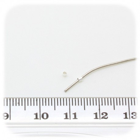 100 PZ - SCHIACCINI ARGENTO - MINUTERIA METALLO BLOCCA PERLE E PERLINE 1,5 MM