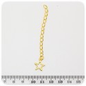 40 PZ - ALLUNGO ORO BRACCIALE - CATENA MAGLIE TWIST CON TERMINALE STELLA IN METALLO