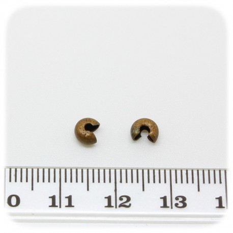 30 PZ - COPPETTA COPRISCHIACCINO 4 MM - BRONZO