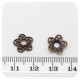 30 PZ - COPPETTE RAME COPRIPERLA - COPERTURA PERLE METALLO TRAFORATO 12 MM