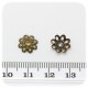 100 PZ - COPPETTA COPRIPERLA TRAFORATA 10 MM - BRONZO