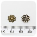 1000 PZ - COPPETTA COPRIPERLA TRAFORATA 10 MM - BRONZO