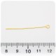 100 PZ - CHIODINI ORO 40 MM - SPILLI OCCHIELLO