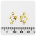200 PZ - CONNETTORE STELLA ORO - LINK METALLO BIGIOTTERIA
