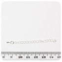 30 PZ - ALLUNGO ARGENTO BRACCIALE - CATENA MAGLIE TWIST CON TERMINALE GOCCIA IN METALLO