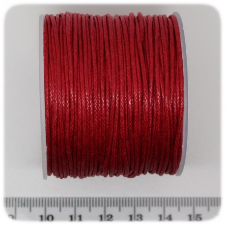 25 MT - FILO BORDEAUX - WIRE COTONE CERATO 1 MM PER COLLANE E BRACCIALETTI