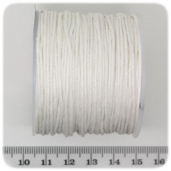 25 MT - FILO BIANCO - WIRE COTONE CERATO 1 MM PER COLLANE E BRACCIALETTI