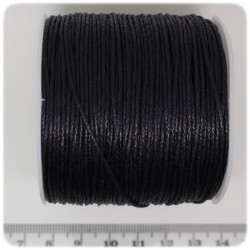 25 MT - FILO NERO - WIRE COTONE CERATO 1 MM PER COLLANE E BRACCIALETTI