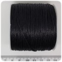 25 MT - FILO NERO - WIRE COTONE CERATO 1 MM PER COLLANE E BRACCIALETTI