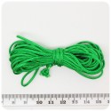 5 MT - CODA DI TOPO VERDE 2 MM - FILO CORDINO NYLON LUCIDO PER BIGIOTTERIA