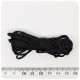 5 MT - CODA DI TOPO NERO 2 MM - FILO CORDINO NYLON LUCIDO PER BIGIOTTERIA