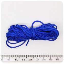 5 MT - CODA DI TOPO BLU 2 MM - FILO CORDINO NYLON LUCIDO PER BIGIOTTERIA