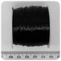 1 PZ - BOBINA 0,6 MM FIBRA ELASTICA NERA - BASE PER COLLANE E BRACCIALI