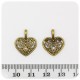 1 PZ - CIONDOLO BRONZO CUORE - PENDENTE CHARM ARGENTO TIBETANO