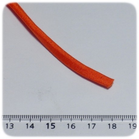 1 MT - FILO TUBOLARE LYCRA ELASTICIZZATO 5 MM - ARANCIONE