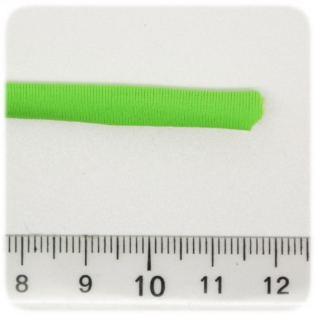 1 MT - LYCRA VERDE ELASTICIZZATA - FILO TUBOLARE 5 MM BRACCIALETTI PERLE FORO LARGO