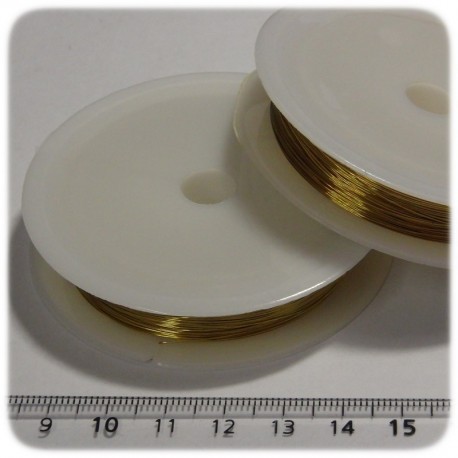 26 MT - FILO METALLICO IN OTTONE 0,3 MM - ORO