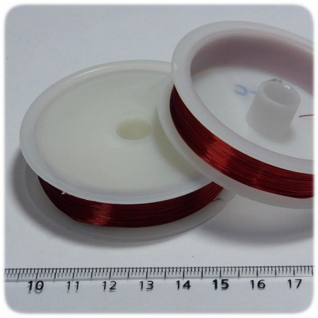 15 MT - FILO METALLICO IN OTTONE 0,3 MM - ROSSO