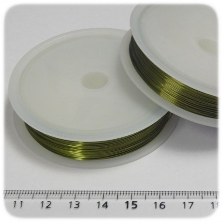15 MT - FILO METALLICO IN OTTONE 0,3 MM - VERDE