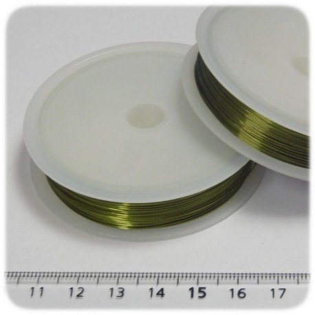 15 MT - FILO METALLICO IN OTTONE 0,4 MM - VERDE