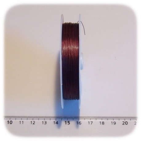 50 MT - TIGER TAIL - FILO ACCIAIO RIVESTITO 0,4 MM - MARRONE