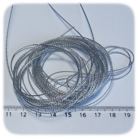 5 MT - FILO CORDA METALLICA 0,8 MM  - ARGENTO
