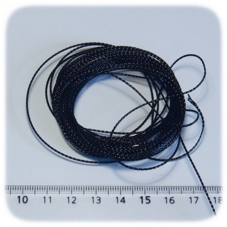 5 MT - FILO CORDA METALLICA 0,8 MM  - NERO