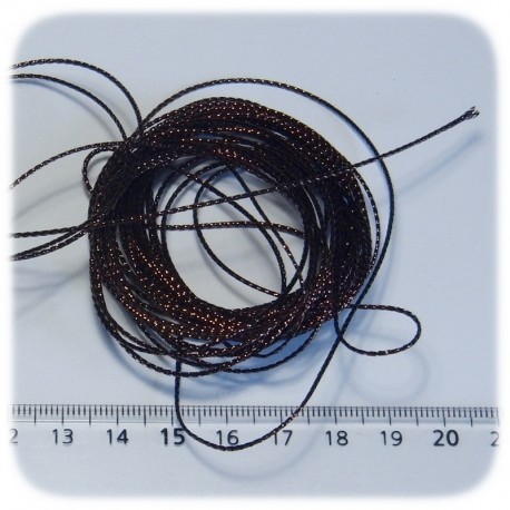 5 MT - FILO CORDA METALLICA 0,8 MM  - MARRONE