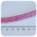 1 MT - RETE TUBOLARE IN NYLON E SPIRALE ARGENTATA 8 MM - BORDEAUX