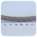 1 MT - RETE TUBOLARE IN NYLON E SPIRALE ARGENTATA 8 MM - MARRONE