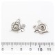1 PZ - CIONDOLO METALLO LUMACA - PENDENTE METALLO CHARM ARGENTO TIBETANO