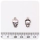 1 PZ - CIONDOLO ARGENTO TIBETANO TESCHIO 16 MM - METALLO
