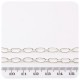 1 MT - CATENA ARGENTO 9X4 MM - CATENELLA METALLO BASE BRACCIALETTO E COLLANA