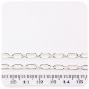 1 MT - CATENA ARGENTO 9X4 MM - CATENELLA METALLO BASE BRACCIALETTO E COLLANA