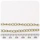 1 MT - CATENA BRONZO 6X3 MM - CATENELLA METALLO BASE BRACCIALETTO E COLLANA