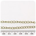 1 MT - CATENA BRONZO 6X3 MM - CATENELLA METALLO BASE BRACCIALETTO E COLLANA