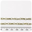 1 MT - CATENA BRONZO 5X3 MM - CATENELLA METALLO BASE BRACCIALETTO E COLLANA