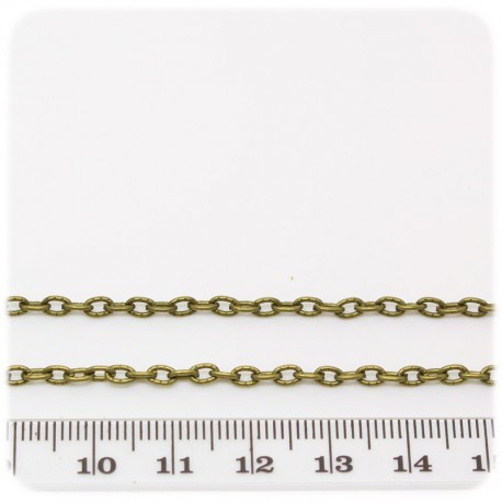 1 MT - CATENA BRONZO 4X3 MM - CATENELLA METALLO BASE BRACCIALETTO E COLLANA