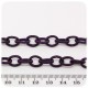 1 MT - CATENA CORDA VIOLA 12X9 MM - CATENELLA TESSUTO BASE BRACCIALETTO E COLLANA