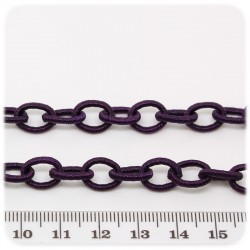1 MT - CATENA CORDA VIOLA 12X9 MM - CATENELLA TESSUTO BASE BRACCIALETTO E COLLANA