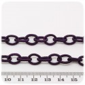1 PZ - CATENA CORDA VIOLA 12X9 MM - CATENELLA TESSUTO 80CM BASE BRACCIALETTO E COLLANA
